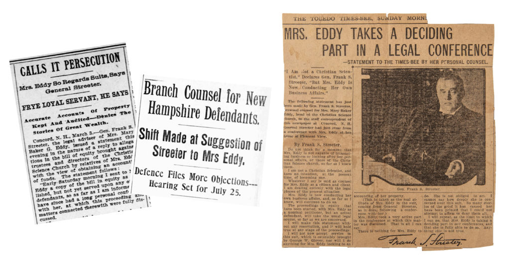 Frank Streeter: Attorney to Mrs. Eddy — Longyear Museum